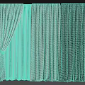 Gray Layered Fabric Curtains With Sheer Undertones And Pleated Window Design