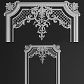 Ornate Decorative Carving Designs With Intricate Patterns And Symmetrical Frames 3d model