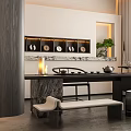 Modern Living Room Interior Design With Sofa Coffee Table Floor Lamp Bookshelf And Plant