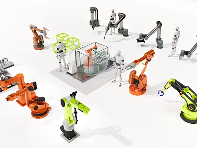 Modern mechanical arm intelligent robot automation mechanical arm robot automatic production mechanical arm automation equipment 3d model