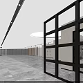 Elegant Modern Mall Furniture Store Display With Sofas Tables Green Plants And Chandeliers