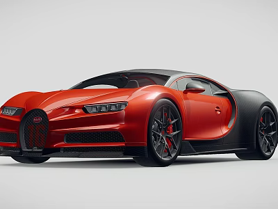 Red And Black Luxury Sports Car With Sleek Aerodynamic Design And Alloy Wheels 3d model