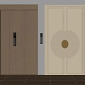 Modern double door sub-parent door single door copper door password lock entry door 3d model