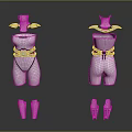 Futuristic White Fashion Outfit With Silver Shoulder Design Blue Waist Accents And Matching Boots