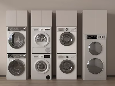 modern washing machine cabinet wall mounted mini dryer 3d model