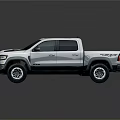 White Pickup Truck With Black Roof Sporty Front Grille And Modern Exterior Design