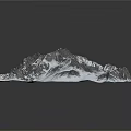 Garden Landscape Design With Snow Covered Mountain Model And Scenic Natural Elements