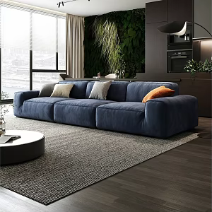 Modern Retro Home Living Room Big Black Cow Flannel 3d model