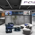 SOPHNET Clothing Store Interior With Glass Front Display Mannequins And Modern Lighting