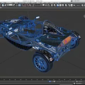 Open Frame Racing Car With Number 123 Single Seat And Black Sport Wheels
