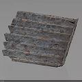 Wood Stone Decorative Material Sample with Stepped Structure Natural Texture and Color Tones