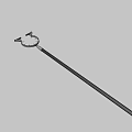 Medieval Circular Spiked Weapon Featuring Wooden Handle Sharp Spikes And Metal Frame