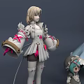 Anime Style Fantasy Game Characters With Diverse Costumes And Decorative Weapon