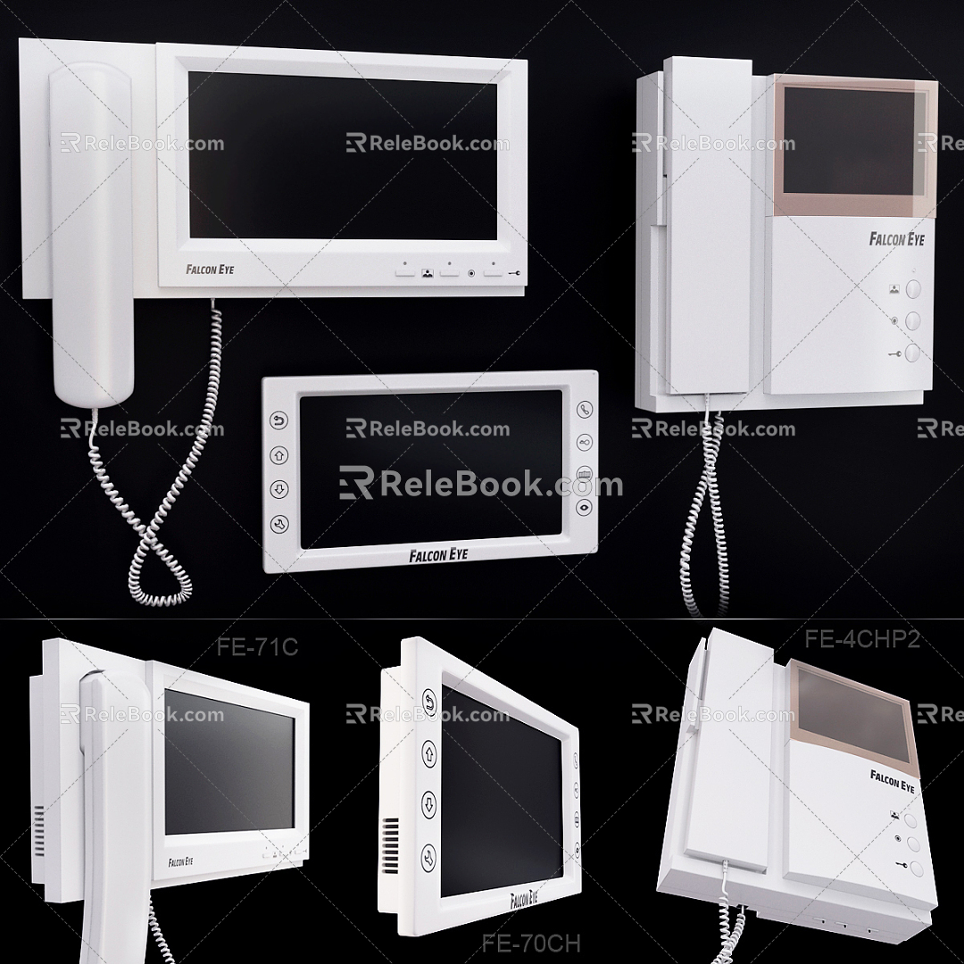 Modern video doorbell videophone access control doorbell intercom 3d model