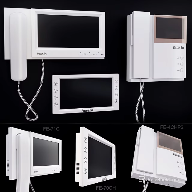 Fanvil Video Doorbell Intercom System With Various Models Display Keypad And Handset 3d model 