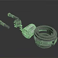 Industrial Mechanical Components With Metal Bolts Cylindrical Bearings And Gear Assemblies