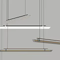 Modern Linear Pendant Lights With LED Lighting For Contemporary Interior Design 3d model