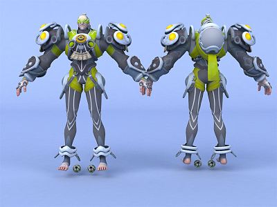 Modern Robot Game Role Mecha Warrior 3d model