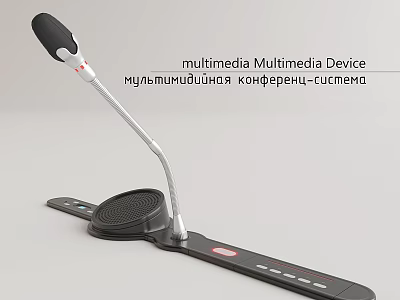 Multimedia Conference System With Microphone And Control Panel For Daily Use 3d model