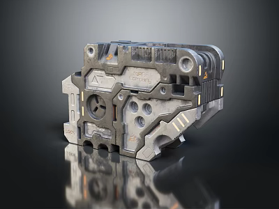 Industrial Mechanical Device With Complex Metal Structure Detailed Panels And Durable Design 3d model