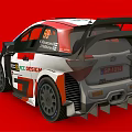 Red White Black High Performance Racing Car With RCC EC 69 Race Design Logos