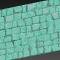 Cultural stone brick wall 3d model