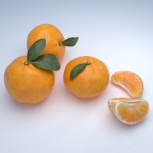 Modern Orange Fruit Orange 3d model