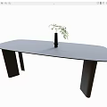 Modern Dining Table Rectangular Dining Table 3d model