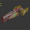 Futuristic Sci Fi Spaceship Featuring Metallic Structure And Detailed Engine Parts 3d model