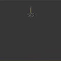 Decorative Sword With Curved Crossguard And Slender Blade On Dark Background