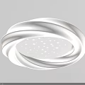 Modern Ceiling Lights With Cloud Shaped Wavy And Starry Pattern Designs 3d model
