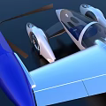 Modern Futuristic Flying Car With Rotating Propellers And Sleek Aerodynamic Wings