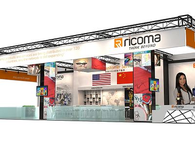 Modern Exhibition Engineering Machinery Exhibition Booth Exhibition Hall Exhibition Temporary Exhibition Expo model