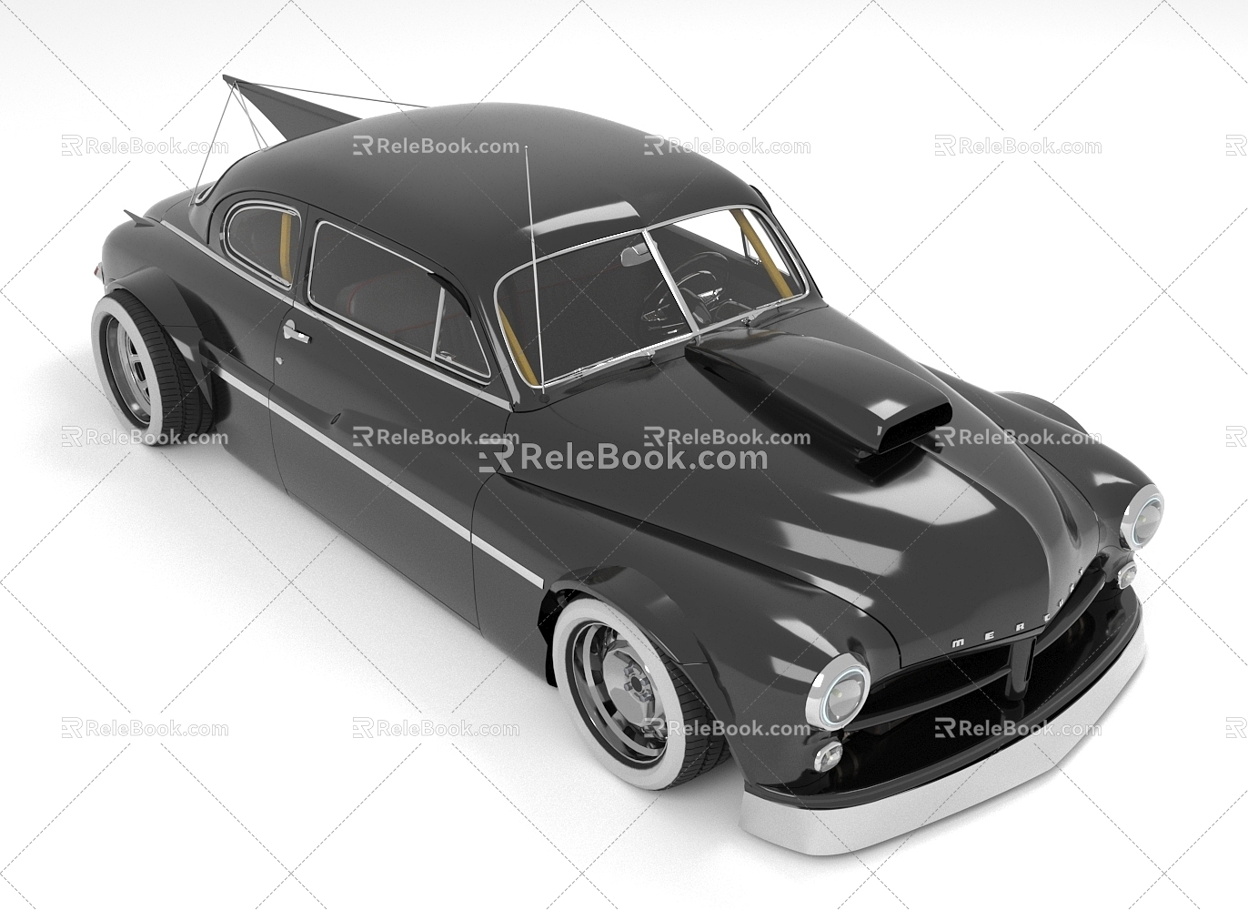 Mercury coupe sedan sports car classic car car 3d model