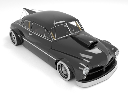 Mercury coupe sedan sports car classic car 3d model