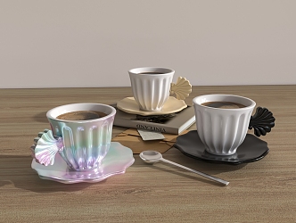 Shell coffee cup 3d model