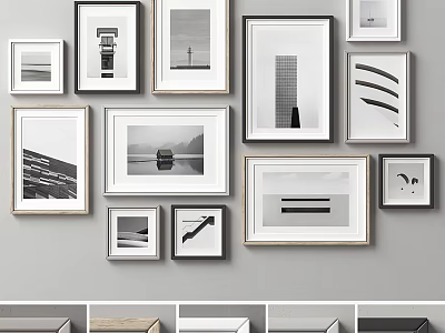 Shower Sauna Area Decorated With Framed Artworks 3d model