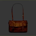 Stylish Red And Orange Gradient Leather Handbag With Shoulder Strap And Metal Buckle