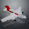 Lego Airplane Model Toy in White Red with Wings and Propeller for Daily Life