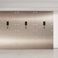 Modern Metal Lockers Interior Design With Multiple Storage Compartments And Numbered Doors 3d model
