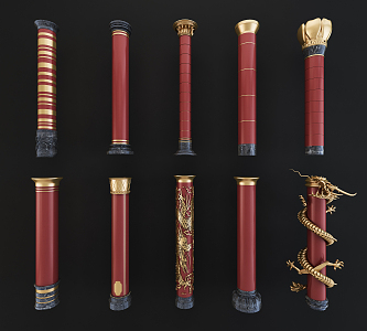 New Chinese Pillar 3d model