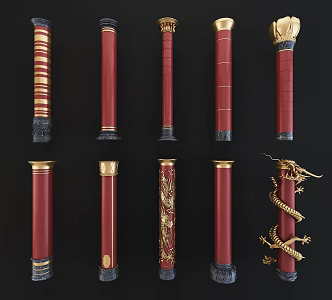 New Chinese Pillar 3d model