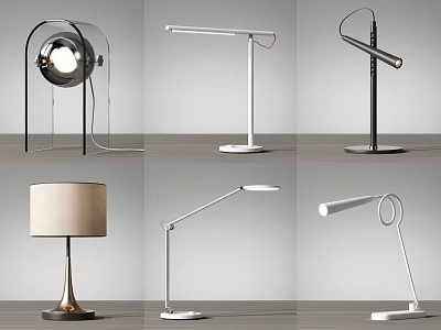 Modern Table Lamps With Various Contemporary Designs Different Shapes And Stylish Structures 3d model