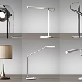 Modern Table Lamps With Various Contemporary Designs Different Shapes And Stylish Structures 3d model