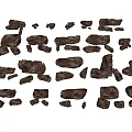 Natural Wood and Stone Materials with Various Shapes and Textures for Home Decoration