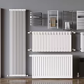 Modern Bathroom Accessories Collection With Various Radiators And Stylish Towel Racks