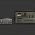 Vintage Audio Equipment With Wooden And Metal Cases And Control Panels