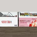 Two Commercial Display Freezers In White Pink Holding Ice Cream Frozen Drinks With Advertisement Graphics