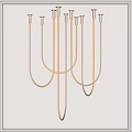 Modern Linear Chandelier with Sleek LED Tubes for Contemporary Interior Spaces