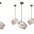 Unique Irregular Shape Pendant Lights With Modern Glass Design And Metal Frames
